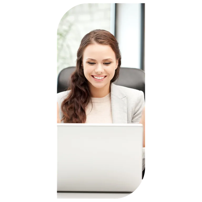 A business owner reviewing commercial finance options at a laptop